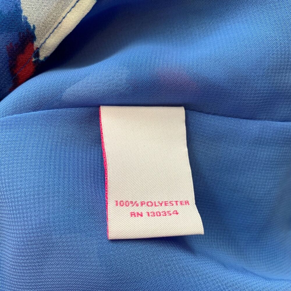Matthew Williamson Summer Dress Size 10 Blue White Geometric Faux Wrap - Picture 7 of 9
